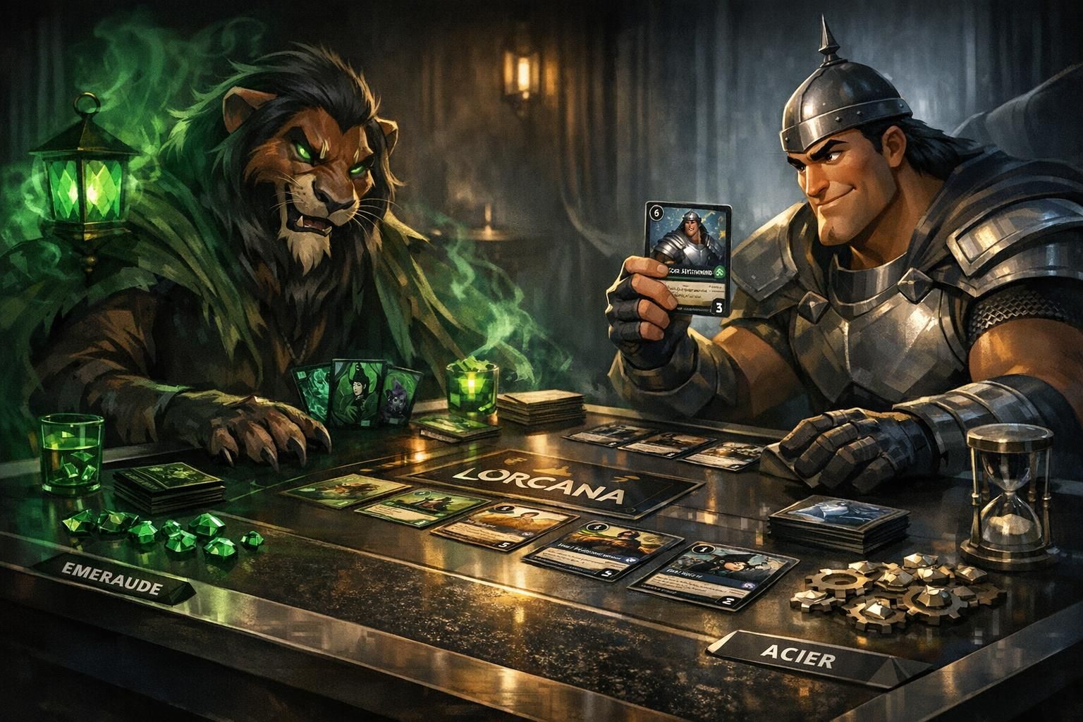 Deck Émeraude Acier Lorcana : guide complet, stratégie et exemples
