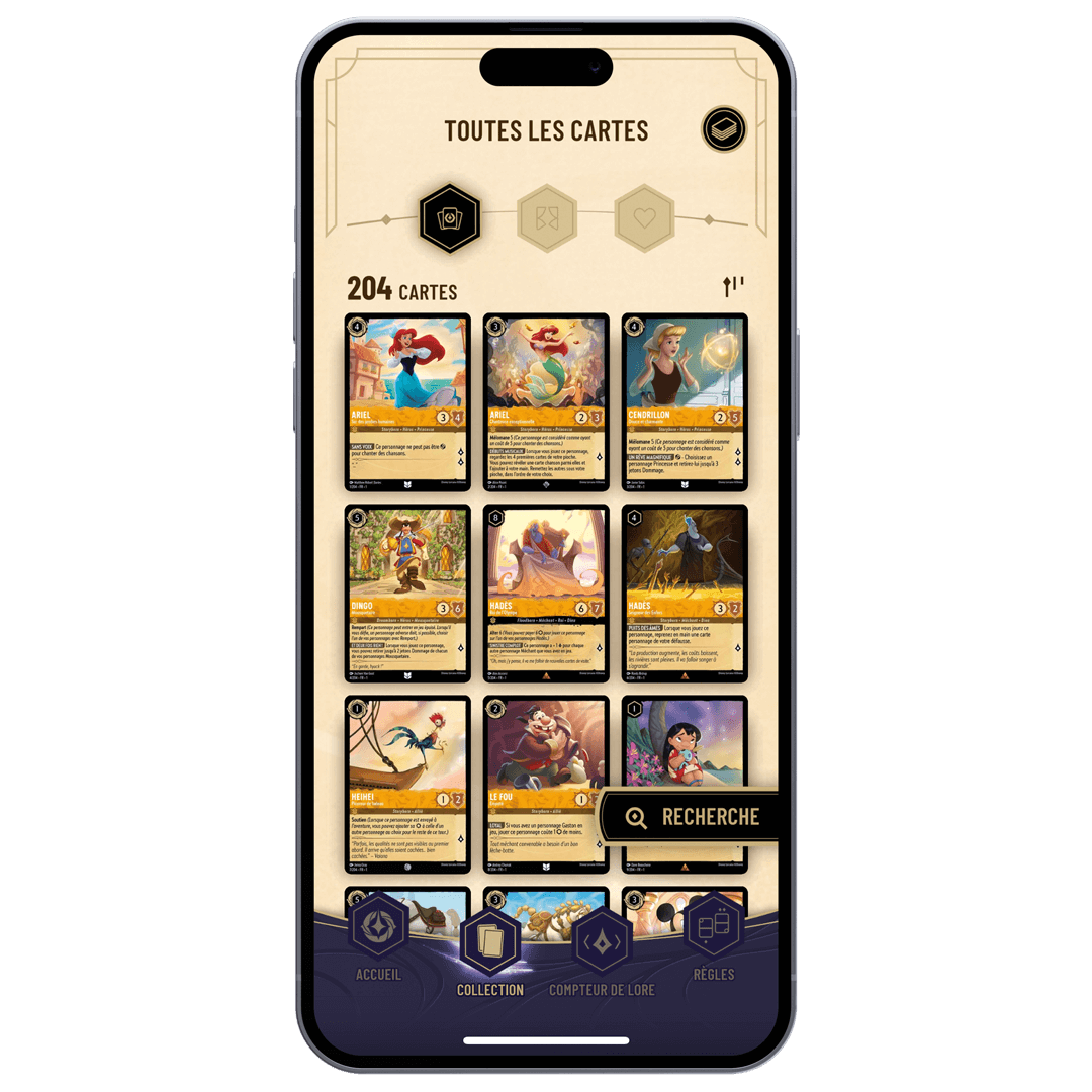 Compteur de Lore de l’application officielle