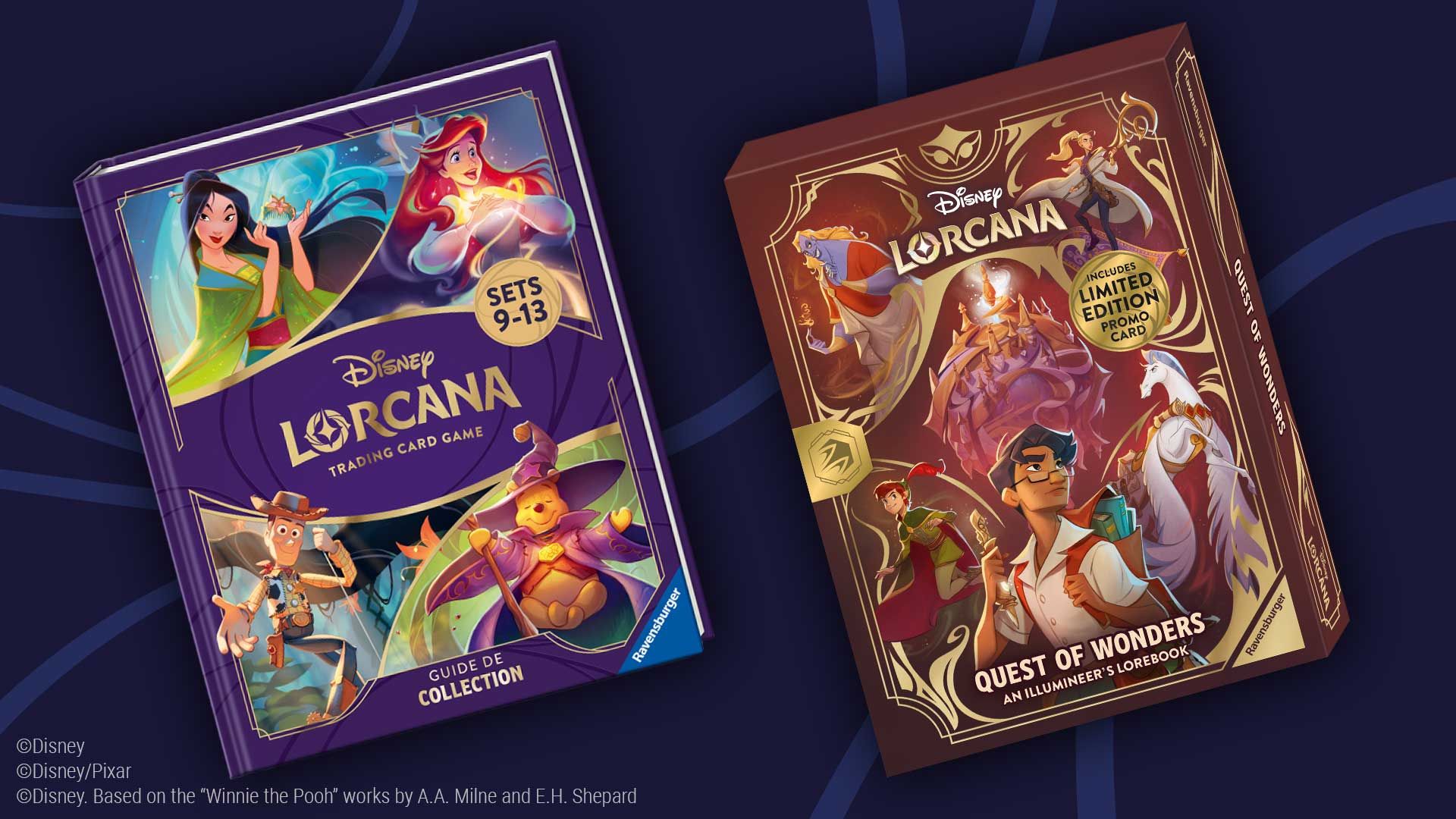 Guides officiels de collection Lorcana pour les sets 1 à 8