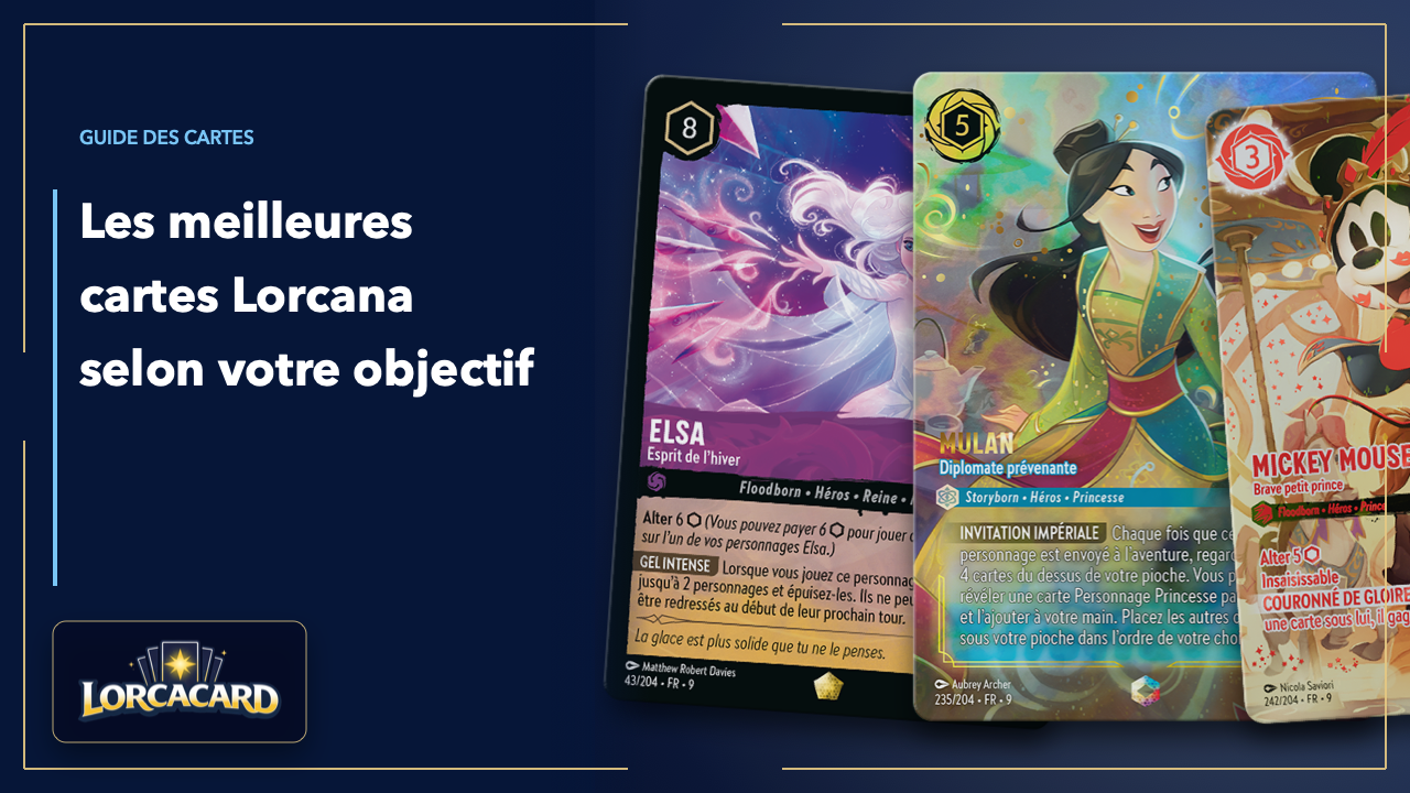 Meilleures cartes Lorcana : choisir selon le jeu ou la collection